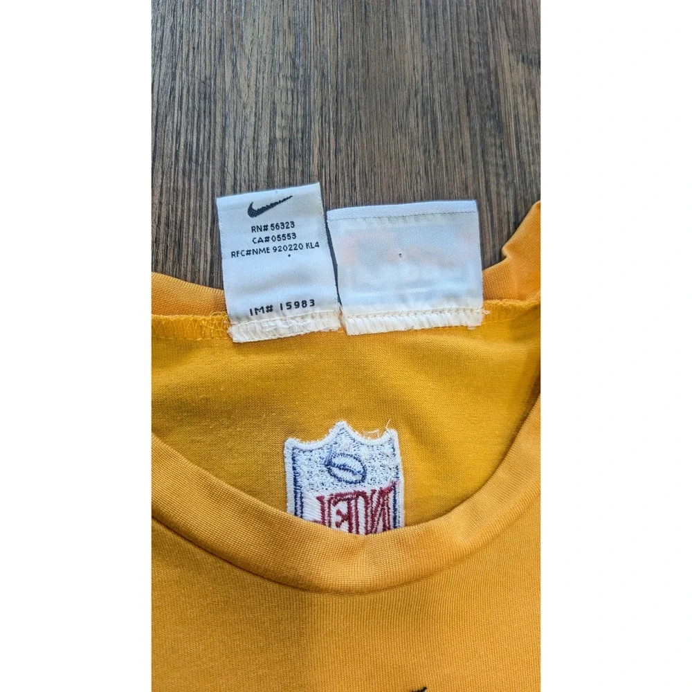 Vintage Nike NFL Pro Line Pittsburgh Steelers Long Sleeve Shirt yellow Mens XL